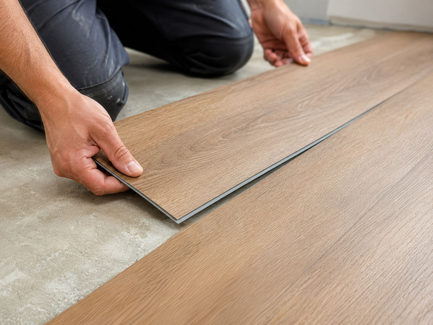 Installing laminate flooring planks